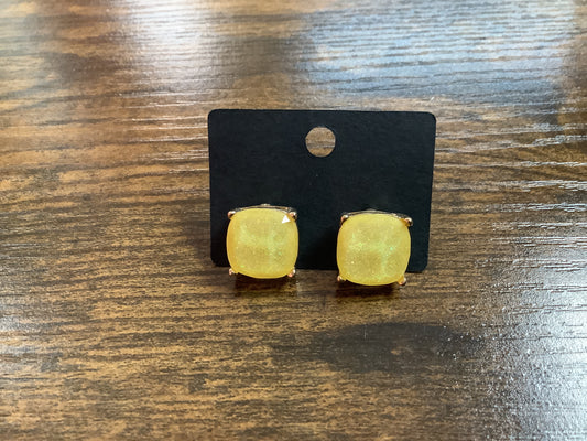 Yellow Stud Earrings