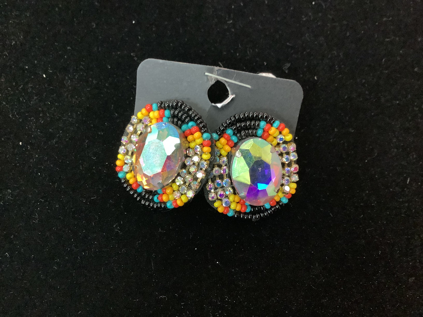 Multi Color Beaded Earrings