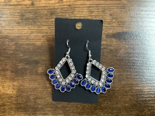 Blue and Silver Vintage Earrings
