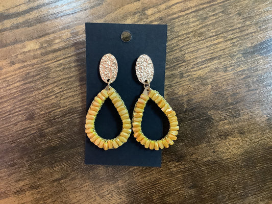 Mustard with Gold hoop
