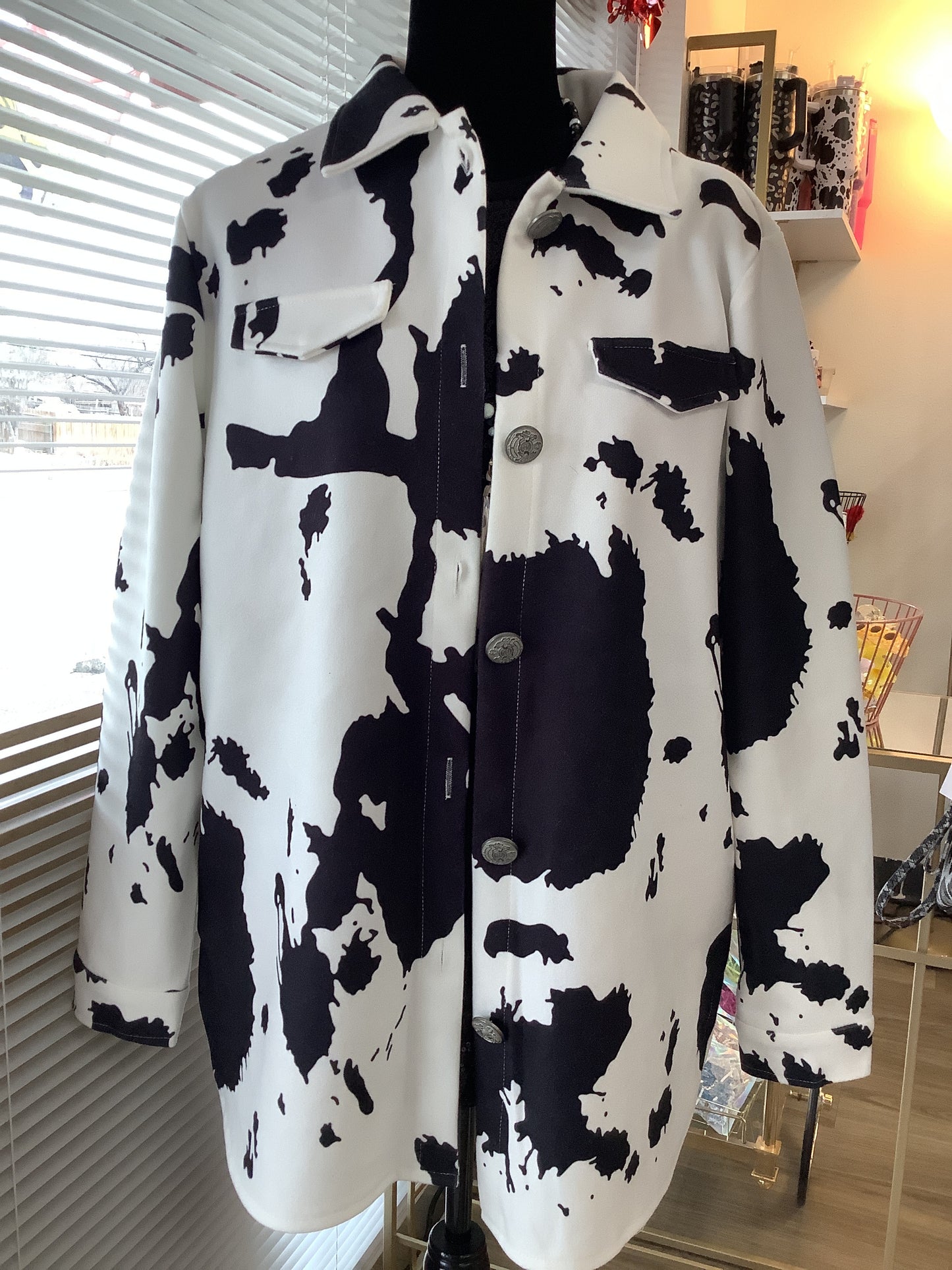 Cow Print Sweater