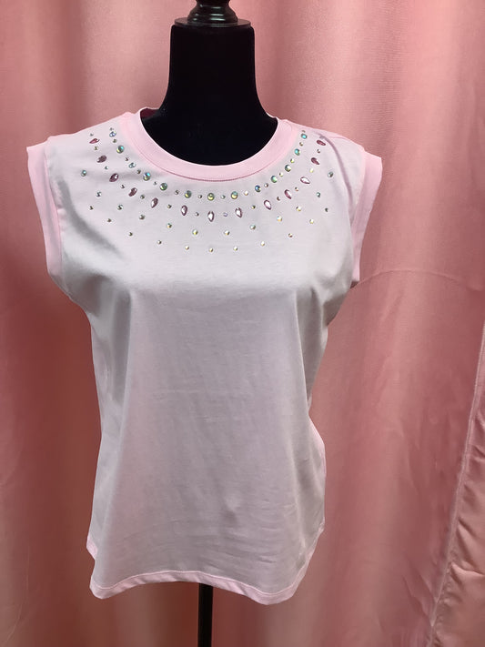 Pink Blouse With Rhinestones