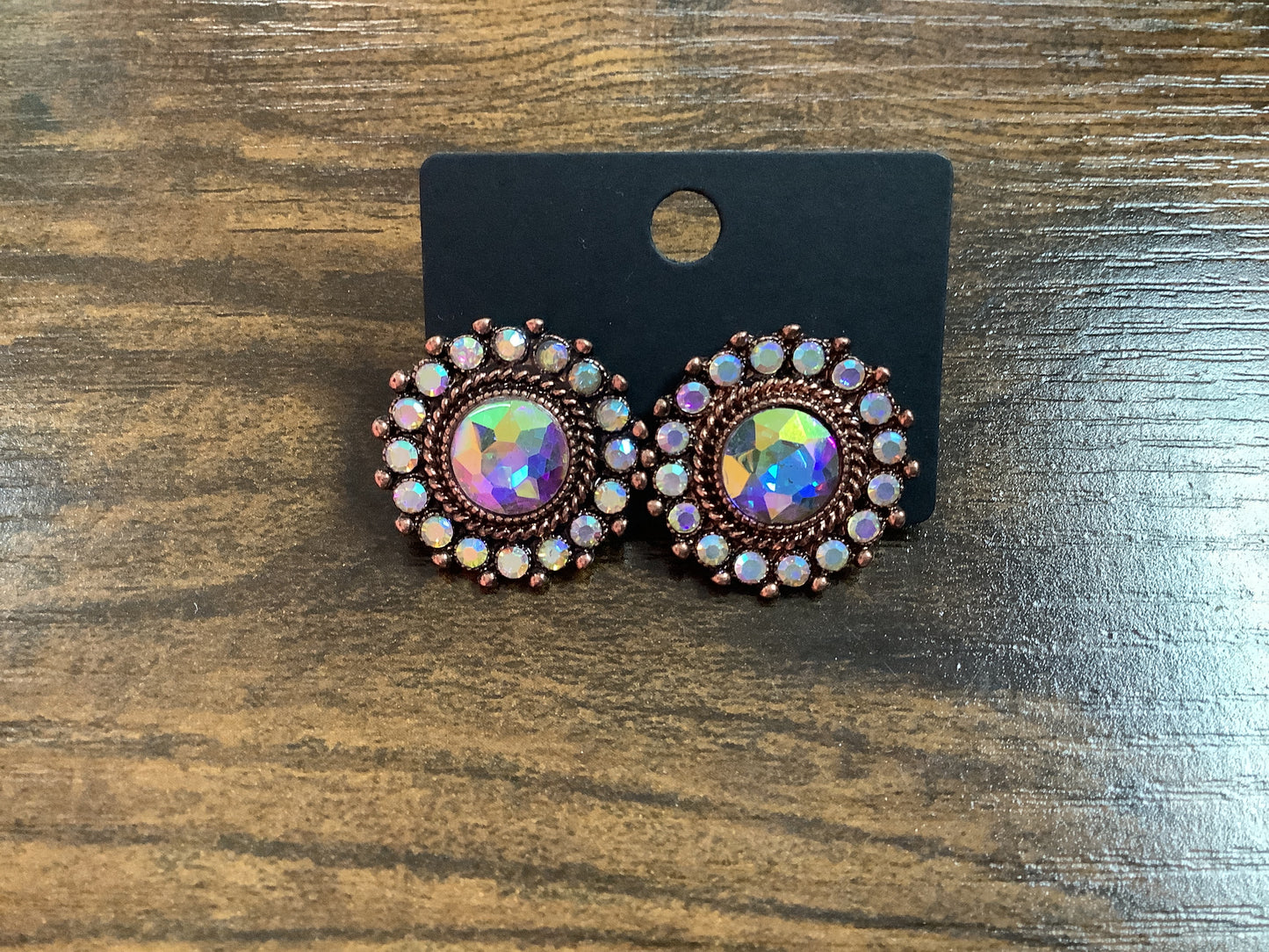 Rose Gold Button Earrings