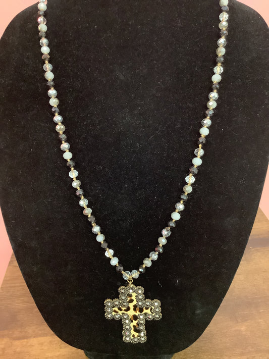 Necklace with Cheetah Cross