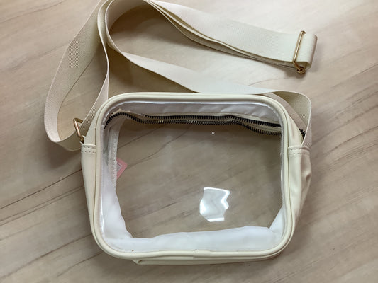 Clear Purse Tan Trim