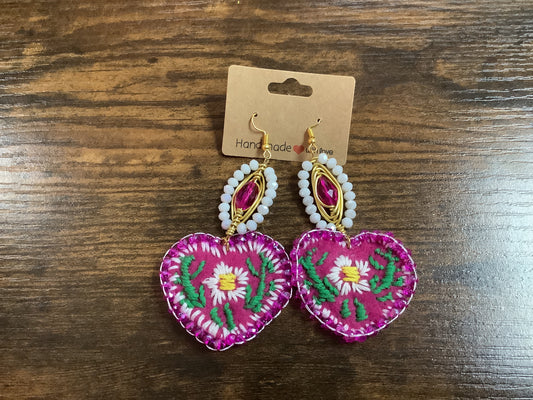 Beaded Hand stitch Earrings