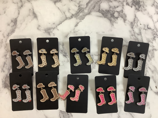 Boot and Hat Earrings