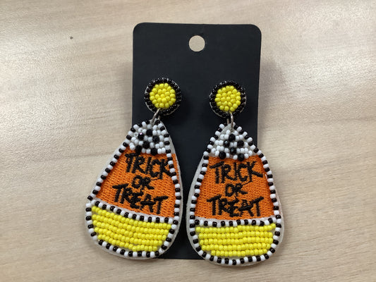 Candy Corn Beaded Earrings
