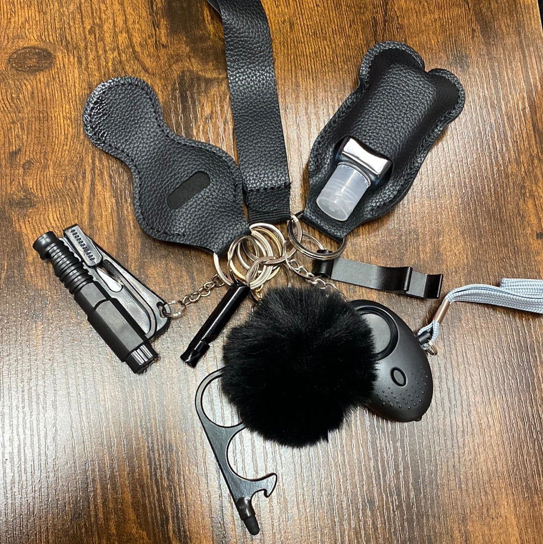 Black self defense Keychain