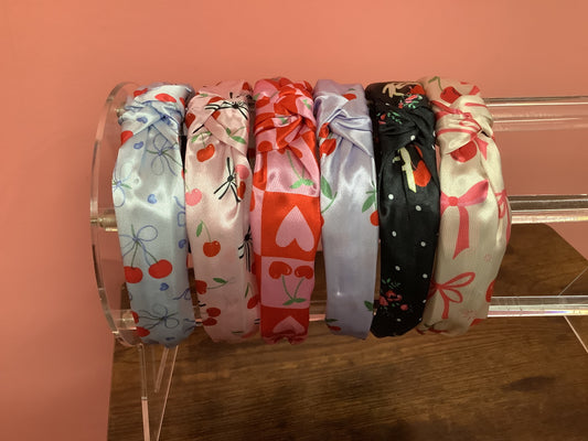 Cherry Print Headbands