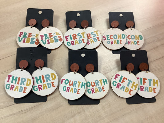 Teacher Grade School Earrings