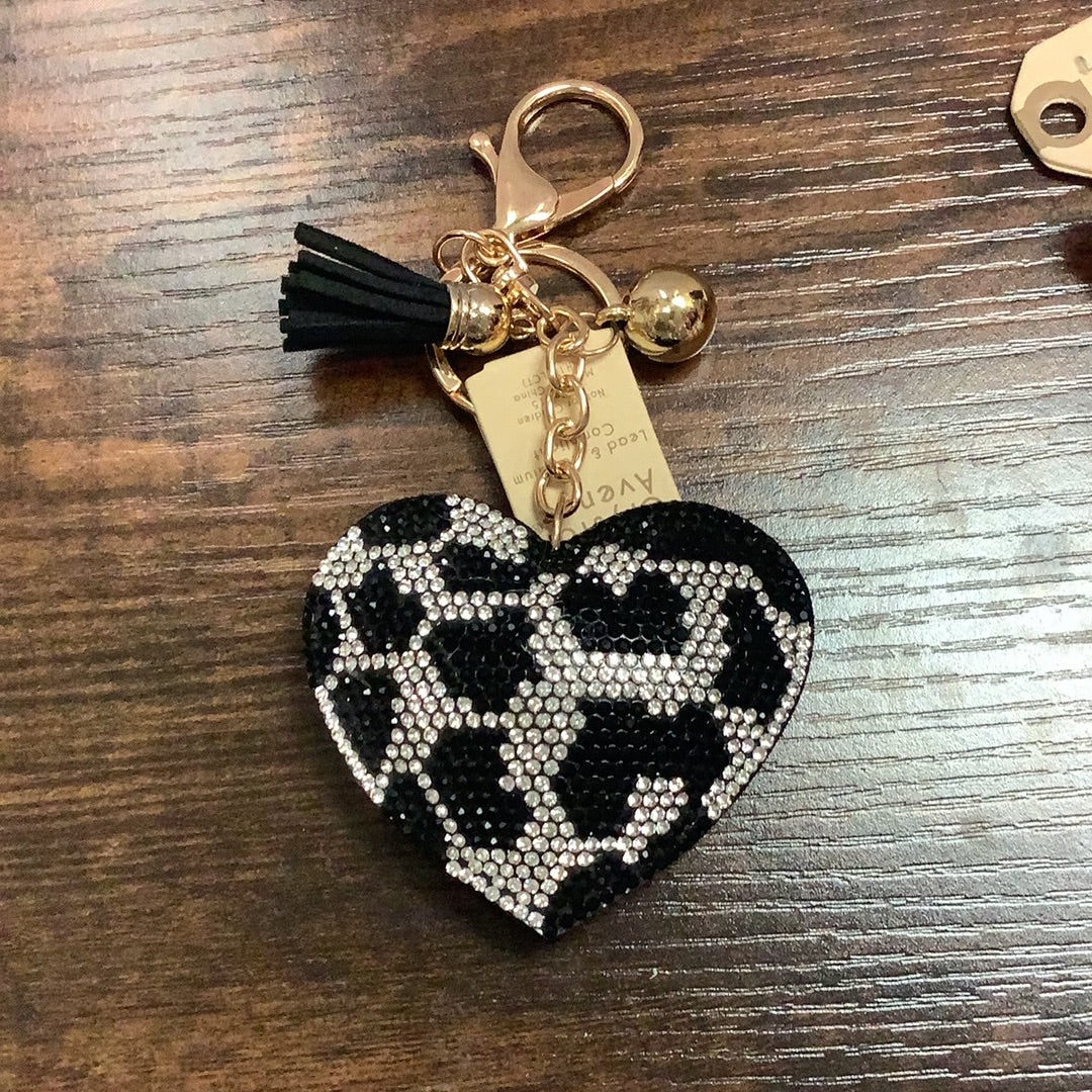Cheetah gemstone keychains