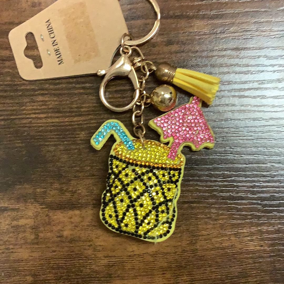 Pineapple drink keychain