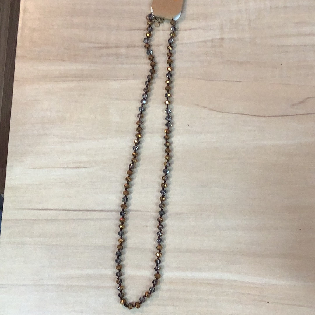 Brown and grey necklace