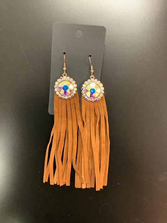 Western Brown Dangle Earrings