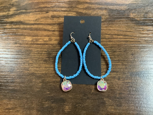 Turquoise beaded earrings