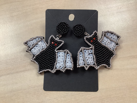 Beaded Bat Earrings