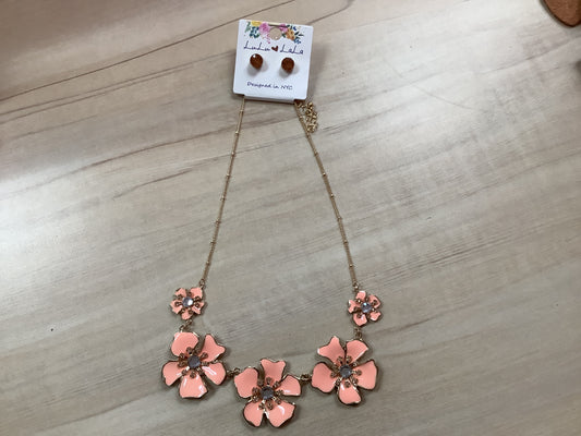 Orange Flower Necklace
