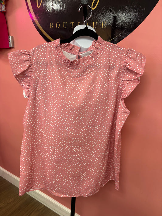 Light Pink Polka Dot Shirt