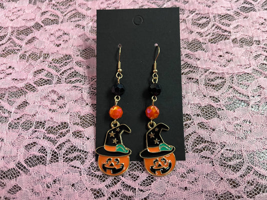 Jack o Latern Earrings