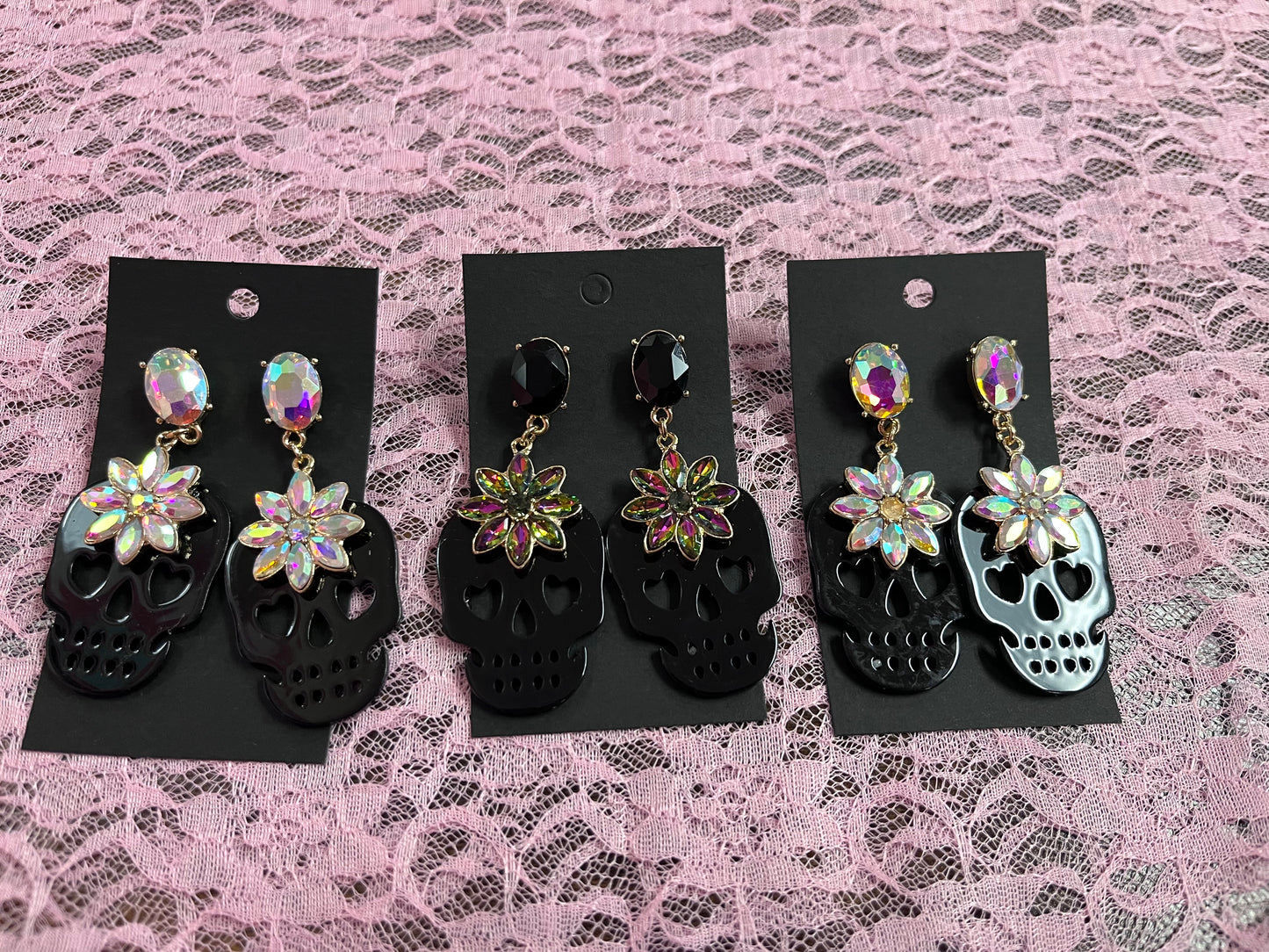 Bling Skull With Flower