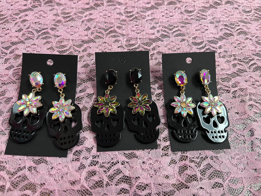 Bling Skull With Flower