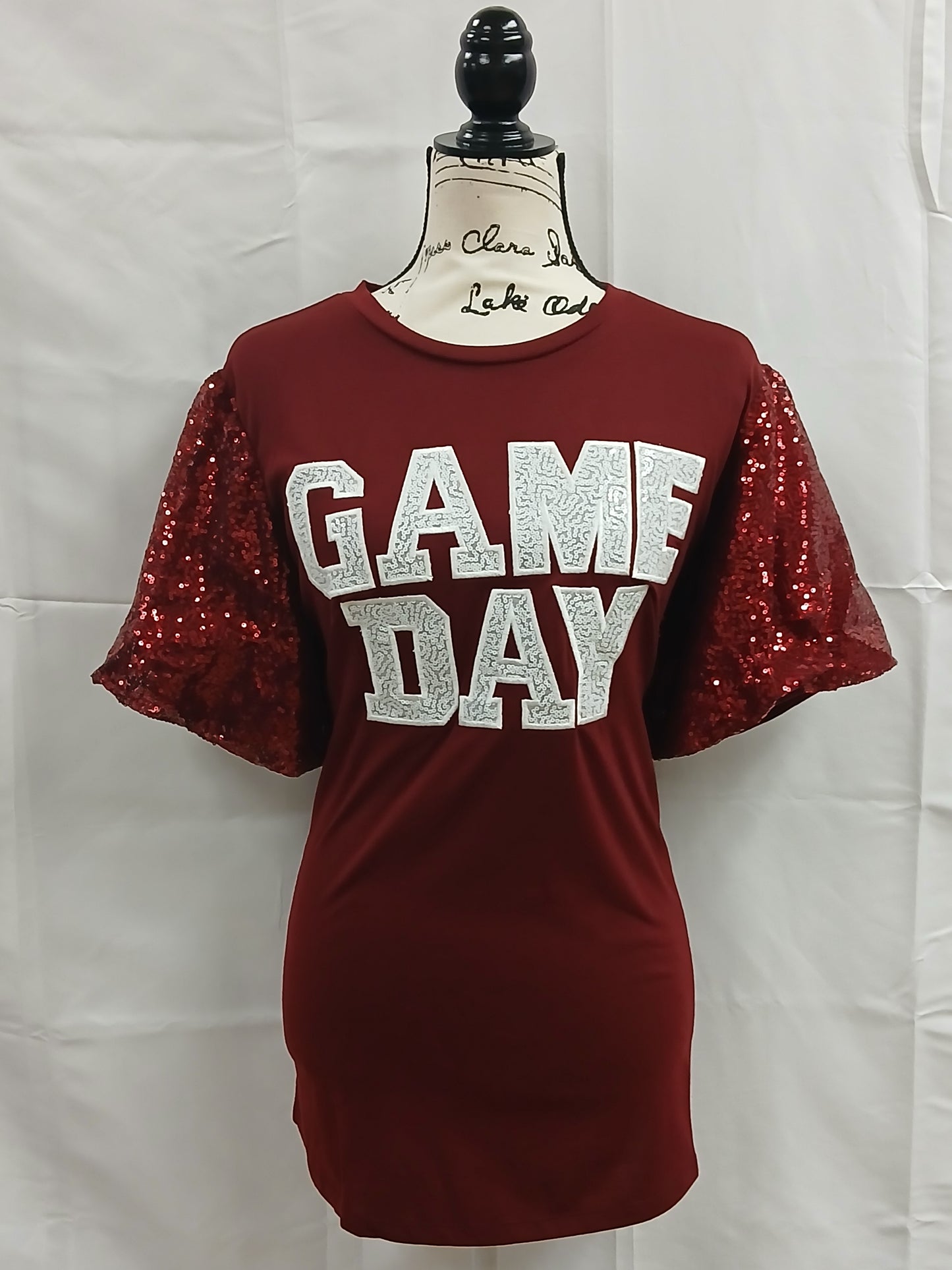 Game Day Shirt with sequin sleeve