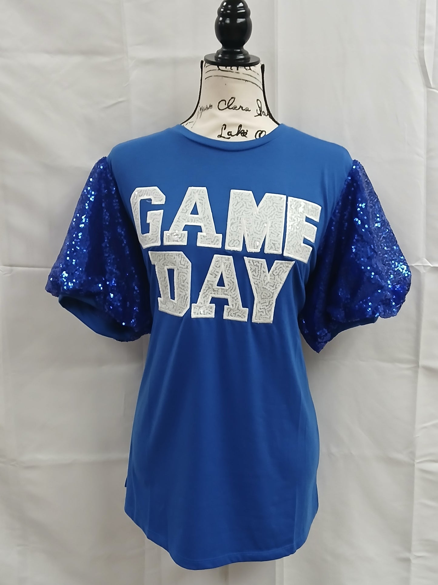 Game Day Shirt with sequin sleeve