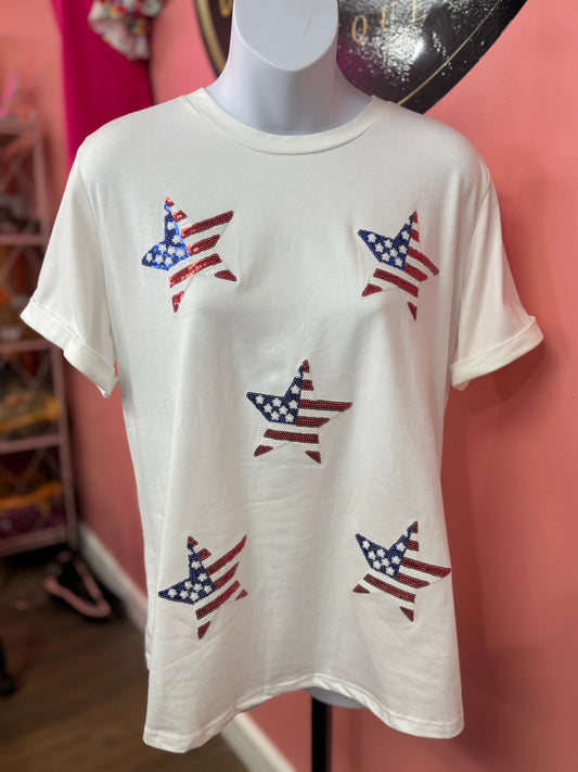 White 4th of July Stars