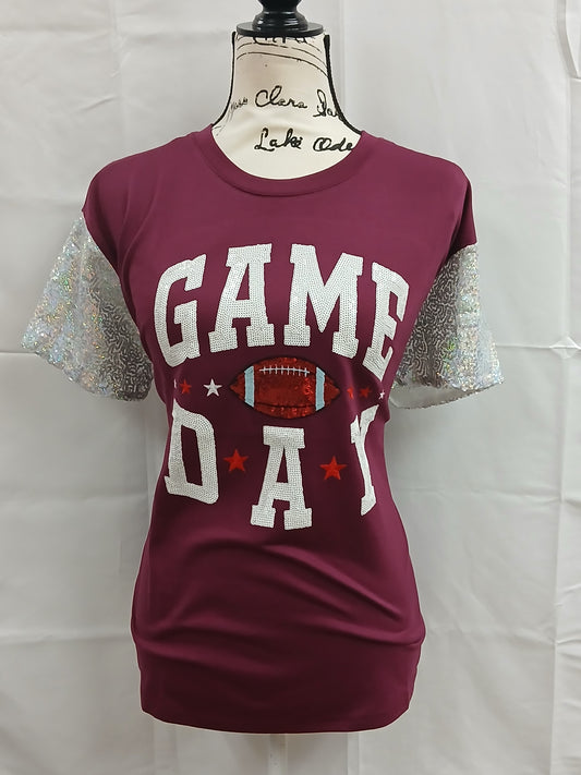Game Day Shirt Sequin Sleeve
