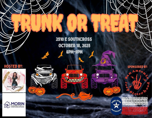 TRUNK OR TREAT (FREE)10/18/25 6pm-9pm